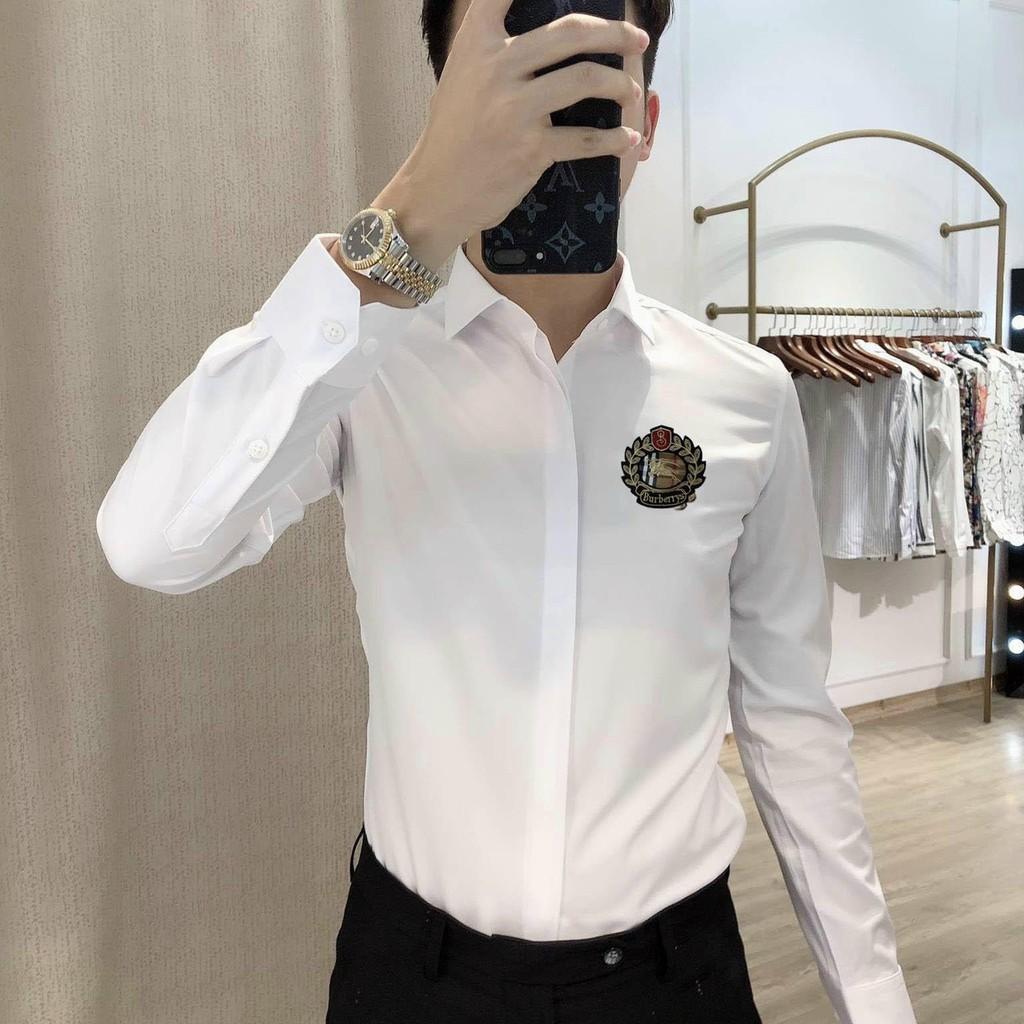 ÁO SƠ MI NAM LỤA MỊN IN LOGO CỰC ĐẸP SIÊU PHÁ CÁCH VIỆT