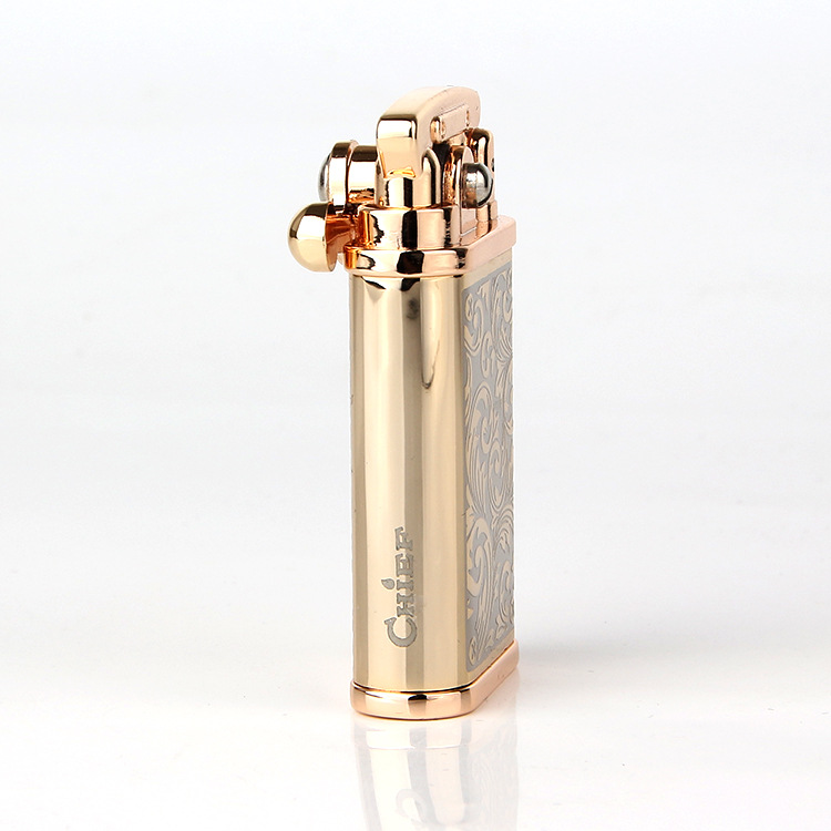 Vỏ Hột Quẹt Bật Lửa Hột Quẹt Xăng Đá Hoa Văn Chief CF018-13 Đánh Lửa Tự Động - Nhiều Màu(KHÔNG CÓ XĂNG)