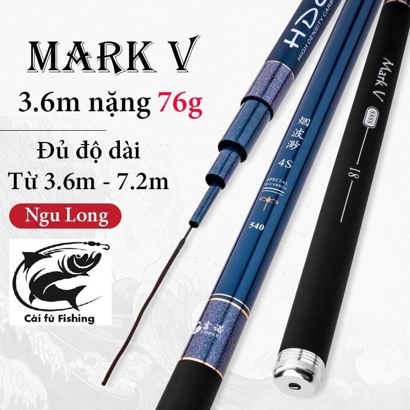 CẦN CÂU TAY - CẦN ĐƠN MARK V 6H XANH ĐEN - CẦN CHÍNH HÃNG TẢI CÁ KHỦNG