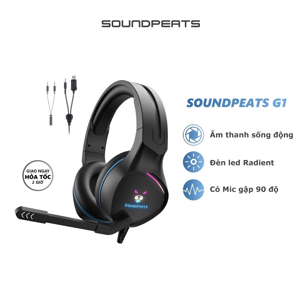 Tai nghe Chụp tai Bluetooth SOUNDPEATS G1 - Hàng chính hãng