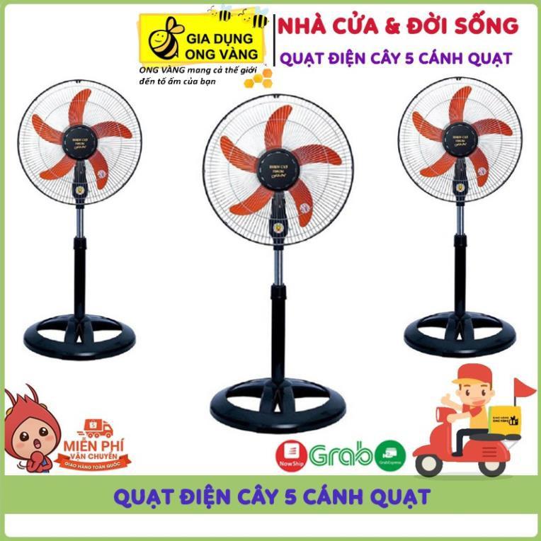 Quạt Điện, Quạt Điện Cơ Đứng Công Nghiệp 5 Cánh, Tốc Độ Gió Cực Mát, Lắp Giáp Dễ Dàng Bảo Hành 12 Tháng