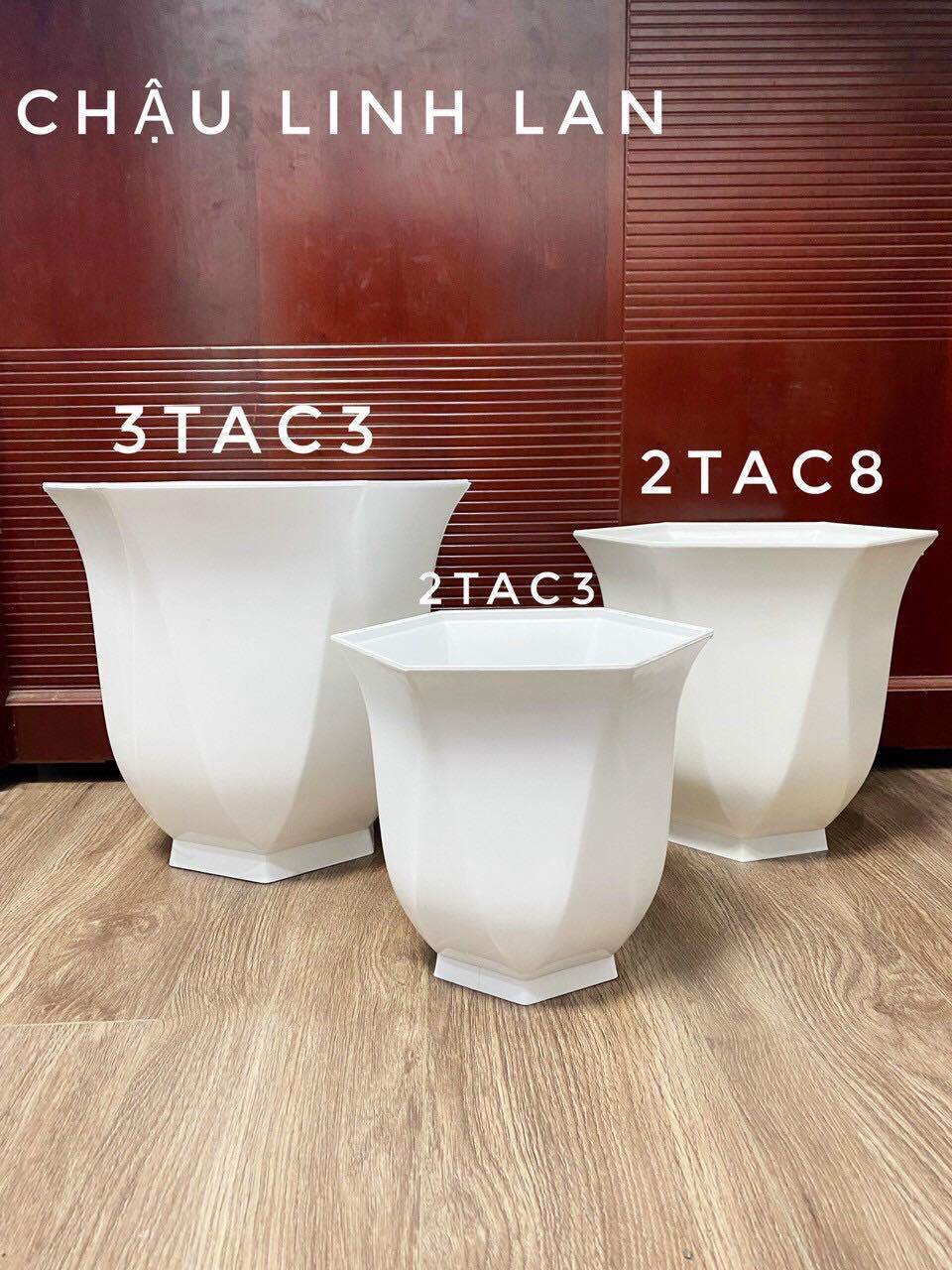 Chậu Nhựa Trồng Cây Cảnh, Hoa Trong Nhà Linh Lan Kt 23 x20cm Màu Trắng