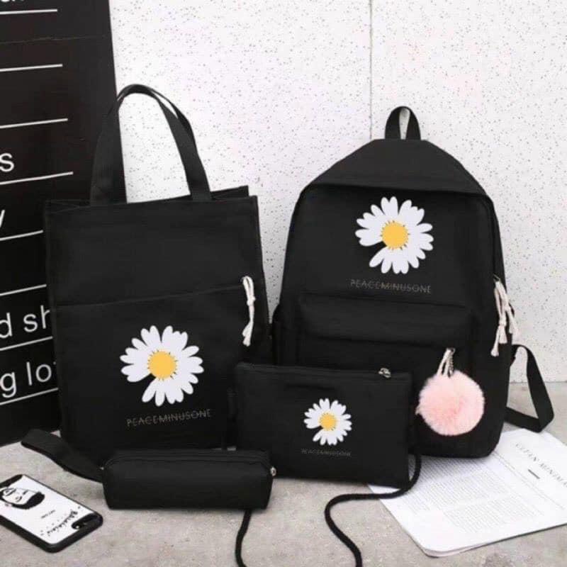 Balo vải hoa cúc set 4 món