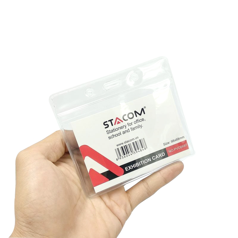 Bảng Tên Nhựa PVC Stacom Có Khóa Kéo ID-PVC6687