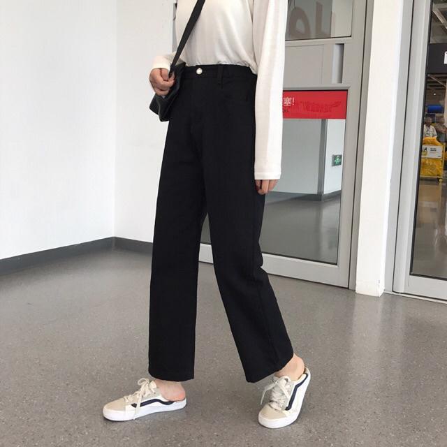 Quần khaki basic ống suông 2021