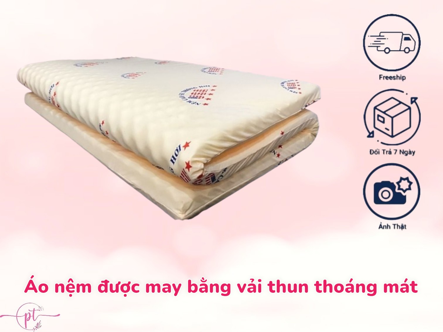 Nệm Cao Su Non Massage America Dày 5cm Kích Thước 80cm/1m/1m2/1m4/1m6/1m8 Tặng Kèm Áo Bảo Vệ Nệm