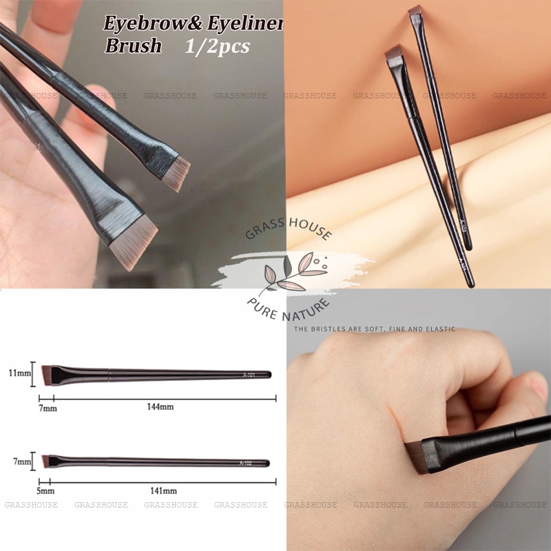 Cọ Dẹp kẻ eyeliner tém xéo chân máy Trang Điểm Mắt Siêu Mỏng Thiết Kế Sợi Lông Mịn Tiện Dụng