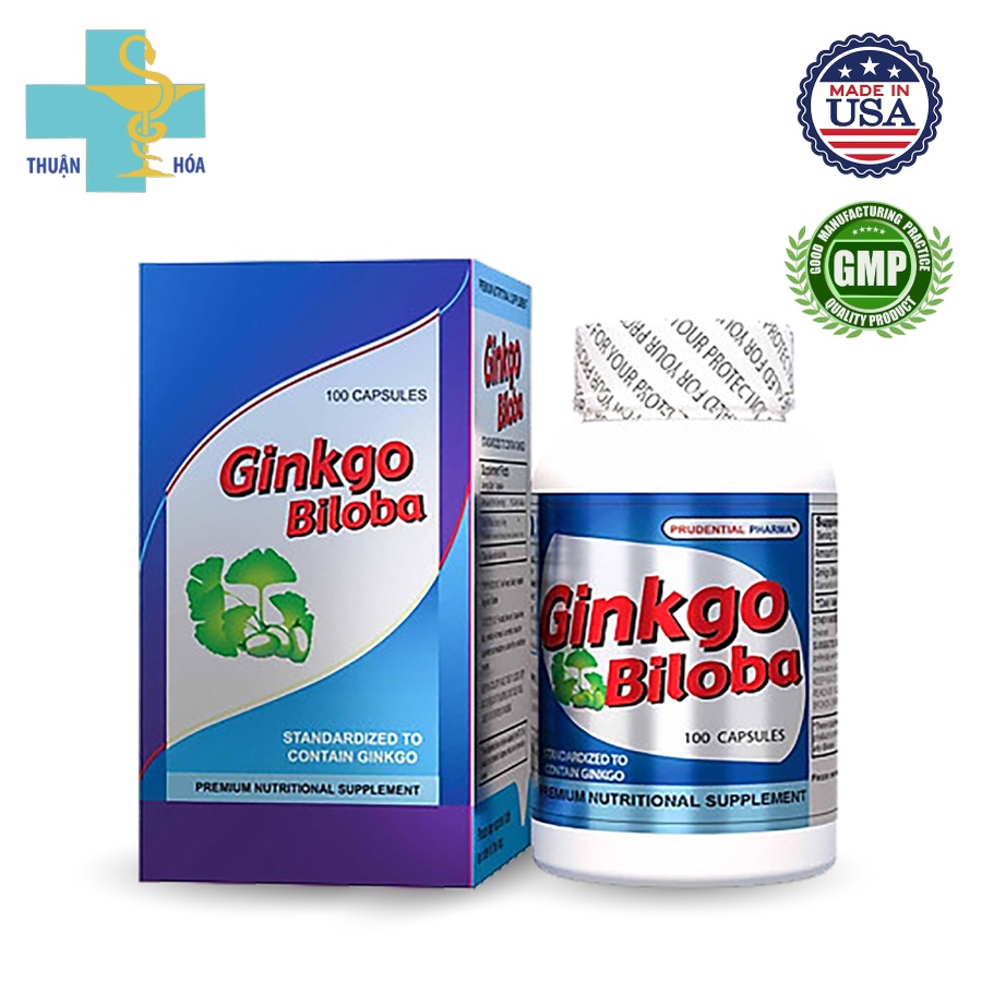 Viên nang cứng Ginkgo Biloba chai x 100 viên - Hỗ Trợ Hoạt Huyết, Tăng Cường Lưu Thông Máu Não