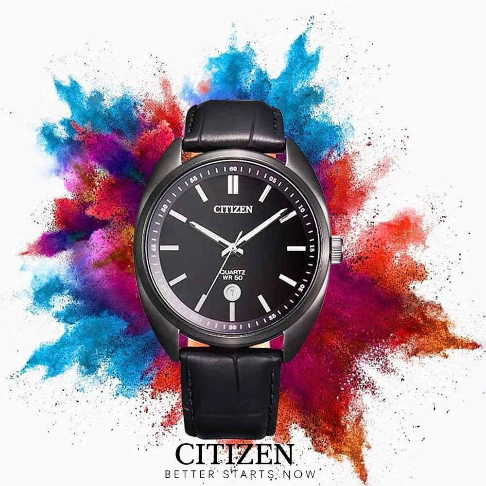 Đồng Hồ Nam Citizen Dây Da BI5095-05E - Mặt Đen