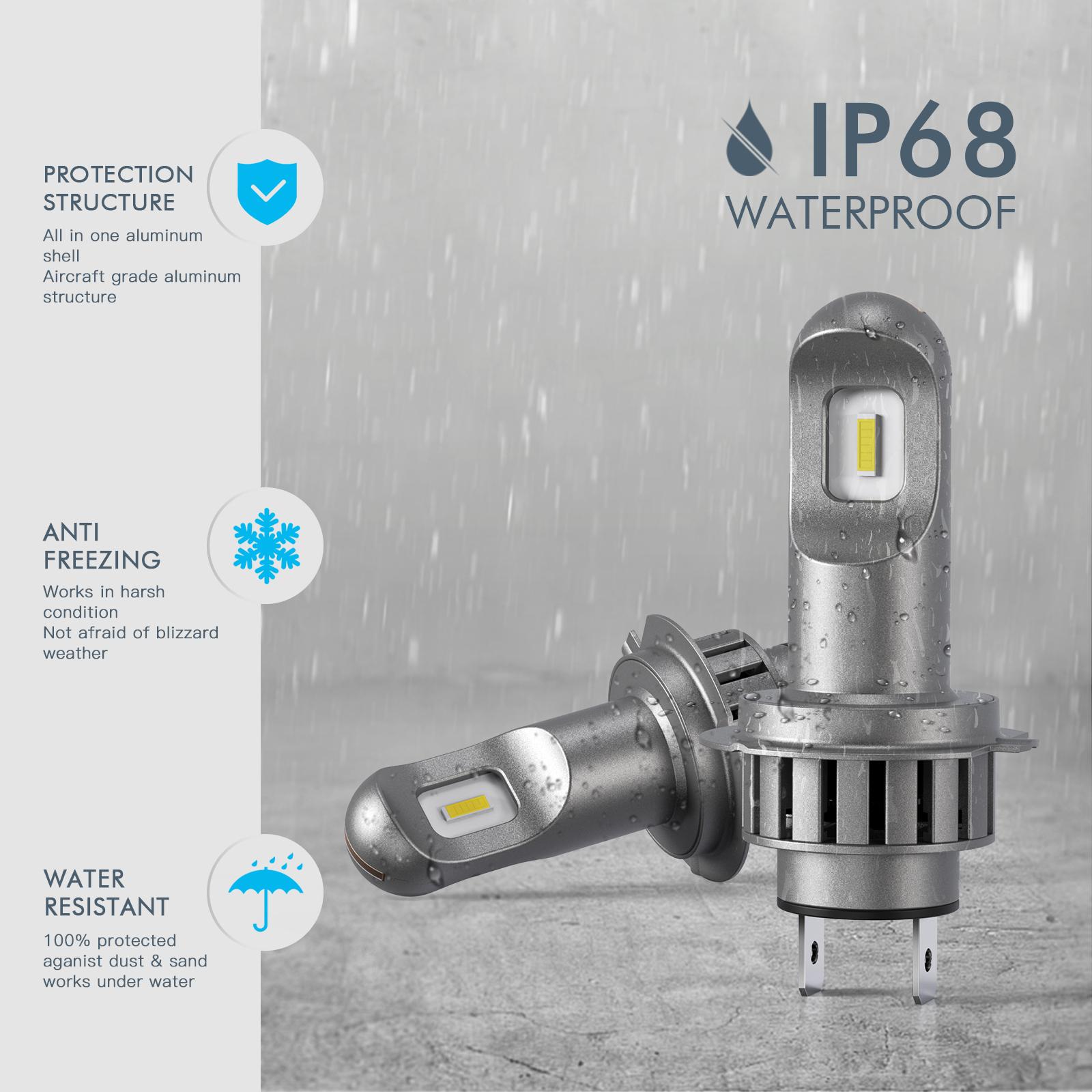 2x H7 LED Bulb Headlights Conversion Kit 50W 6000k Waterproof