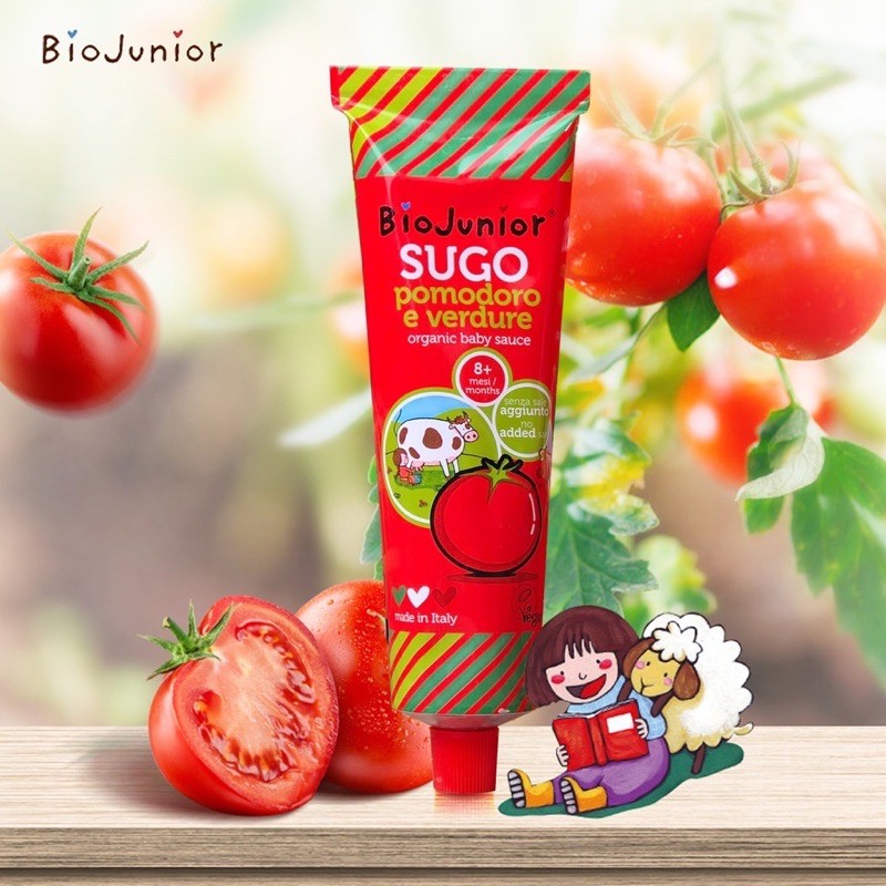 Sốt cà chua hữu cơ cho bé 150g - BioJunior (bé từ 10 tháng tuổi)