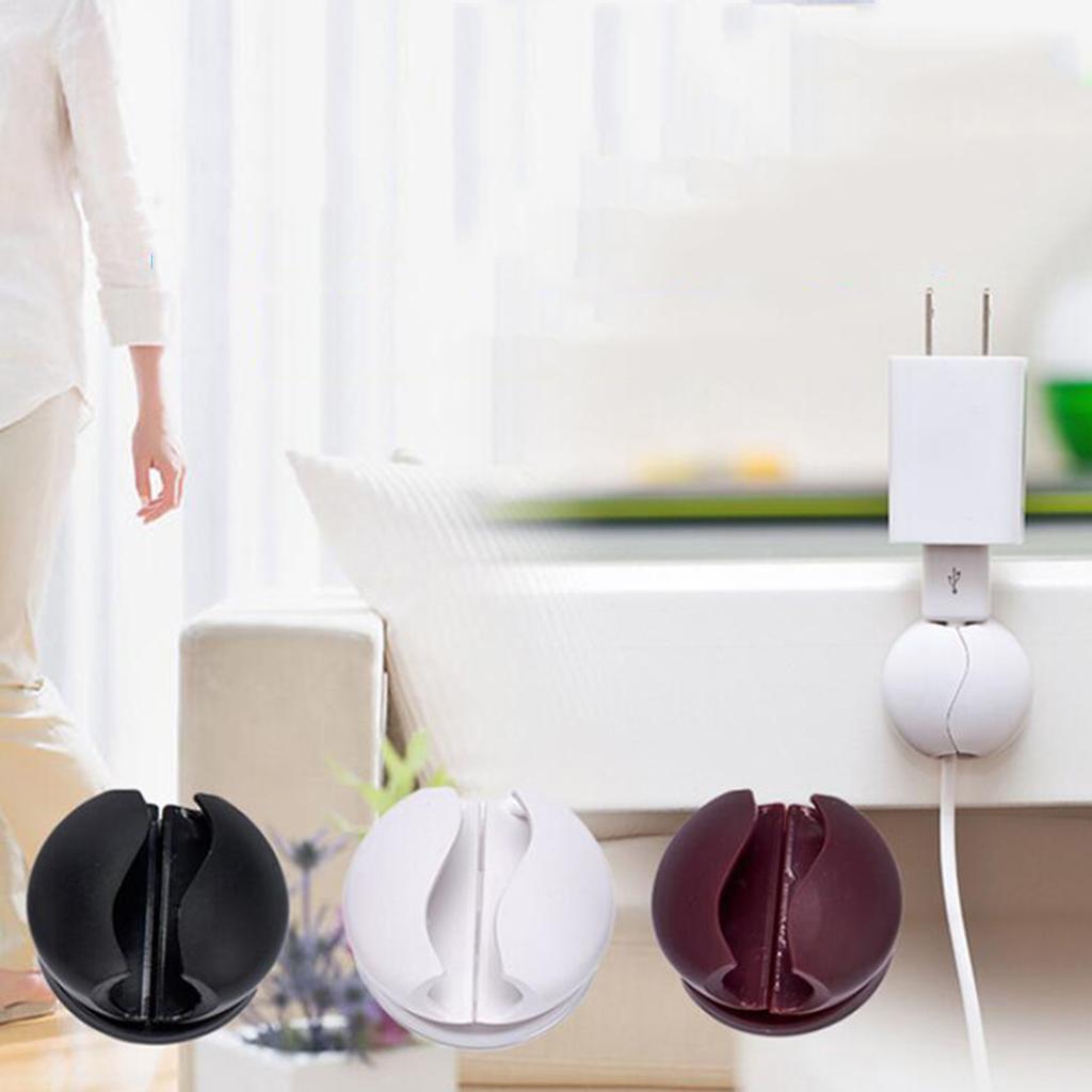 Cable Organizer Multipurpose Clips for Cables/Data Line/Mouse Wire White