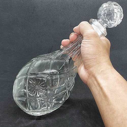 Chai Thủy Tinh Dáng Giọt Nước 1000ml Đựng Tửu Cao Cấp.