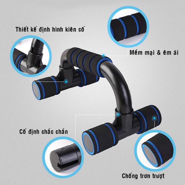 Dụng Cụ Hít Đất - Bộ Chống Đẩy Tập Gym Tại Nhà Cơ Ngực Tay Vai Lưng Vạm Vỡ