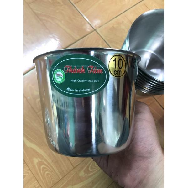 Lon inox làm đá đường kính 8cm 10cm ly làm đá inox 304 lạnh không bị biến dạng