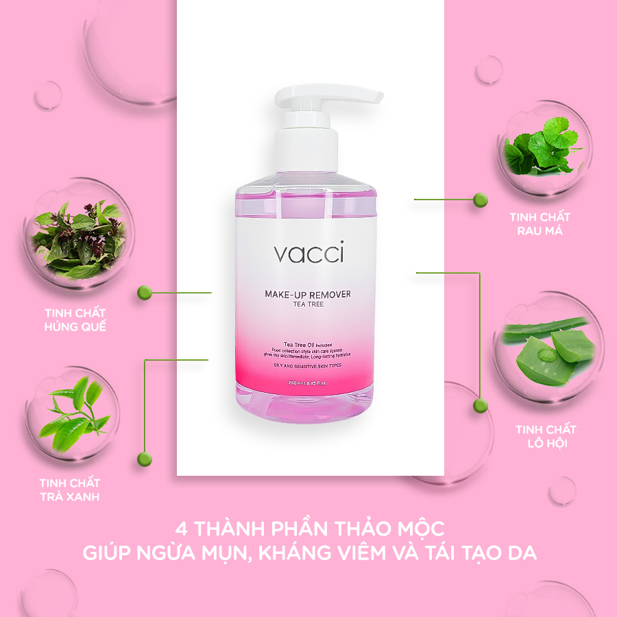 VACCI - NƯỚC TẨY TRANG KHÔNG CỒN - MAKE-UP REMOVER