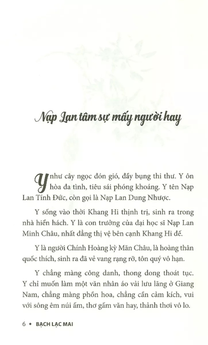 Gió Tây Bao Nhiêu Hận Thổi Chẳng Giãn Mày Châu - Bạch Lạc Mai