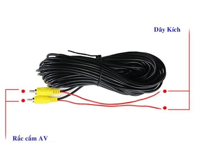 Dây camera lùi ô tô chân cắm AV chiều dài 6m,10m,15m,20m