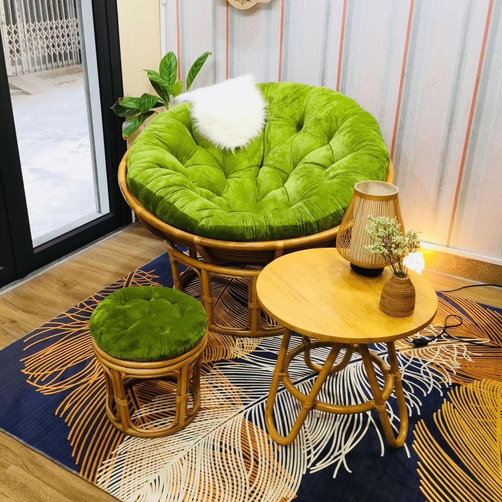 Ghế mây thư giãn PAPASAN 1 mét cao cấp HOME MÂY chất liệu mây chắc chắn (Tự chọn màu)