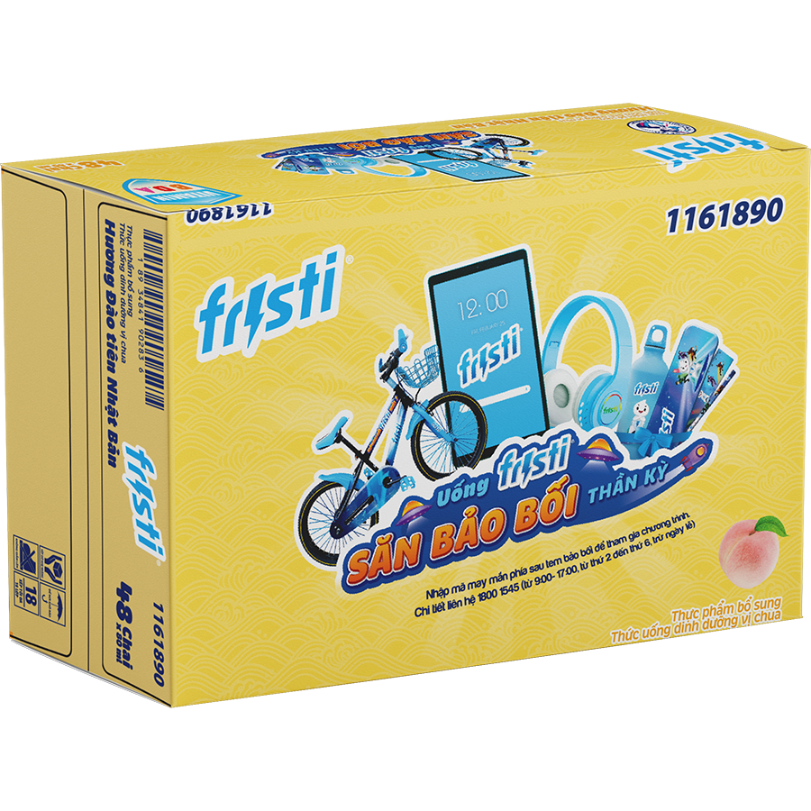 Thùng Fristi Hương Đào Tiên Nhật Bản 48x80ml