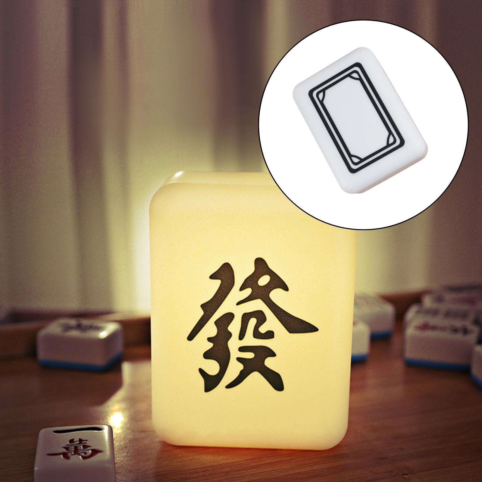 2x Tabletop Portable LED Mahjong Night Lamp Rechargeable for Living Room
