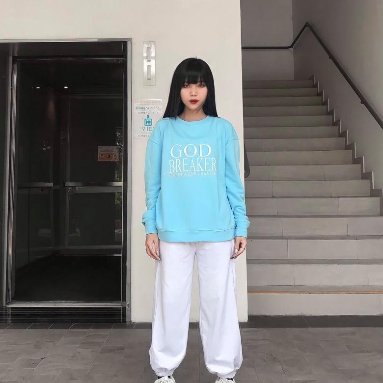 Áo Sweater Basic Màu Xanh Dương iMA God Breaker (iGB Blue Basic Sweater)