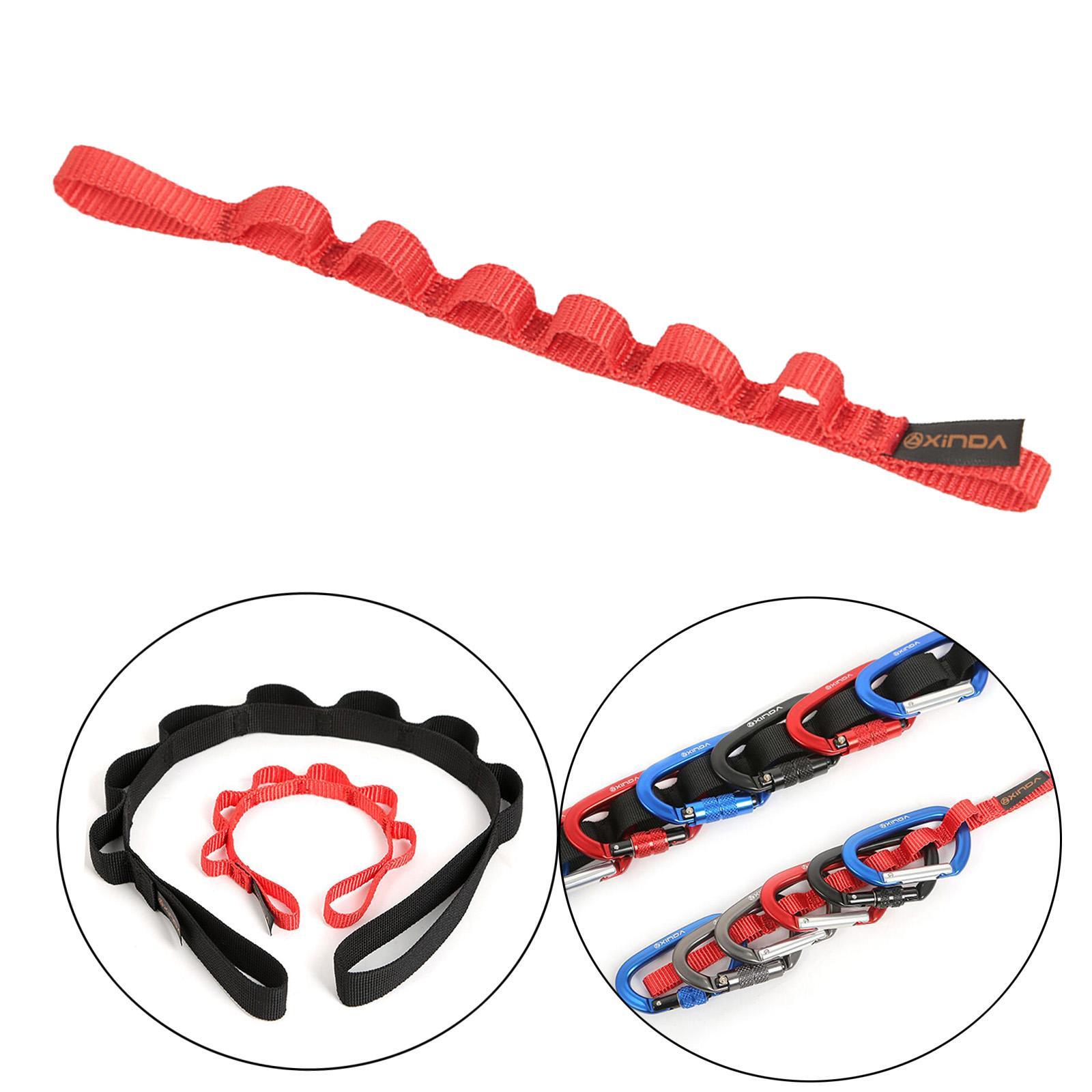 2- Outdoor Climbing Daisy Chain Rope Rappelling Downhill Red