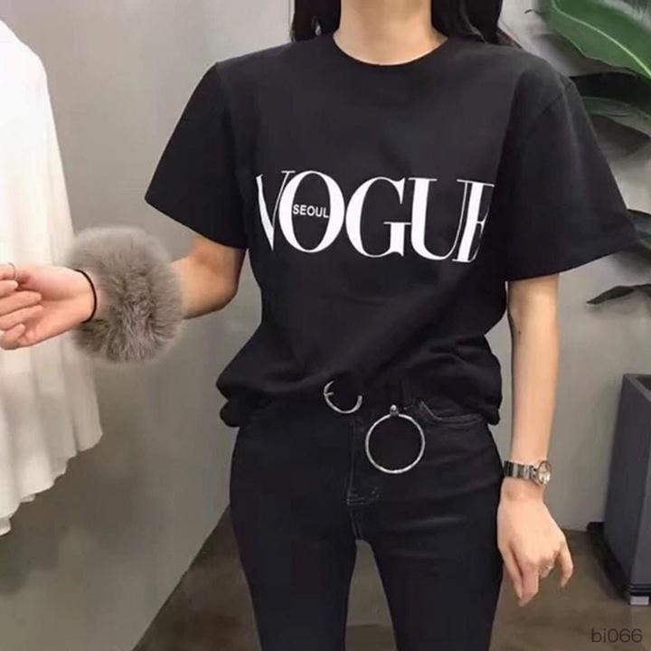 Áo Thun Nữ In Chữ VOGUE Hàn Quốc Đơn Gỉan