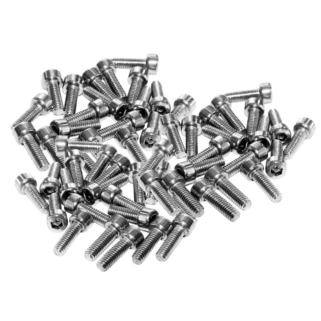 100 Món Bằng Thép Không Gỉ Cup Đầu Lục Giác Bu Lông Ốc Vít M3 X 8 Mm