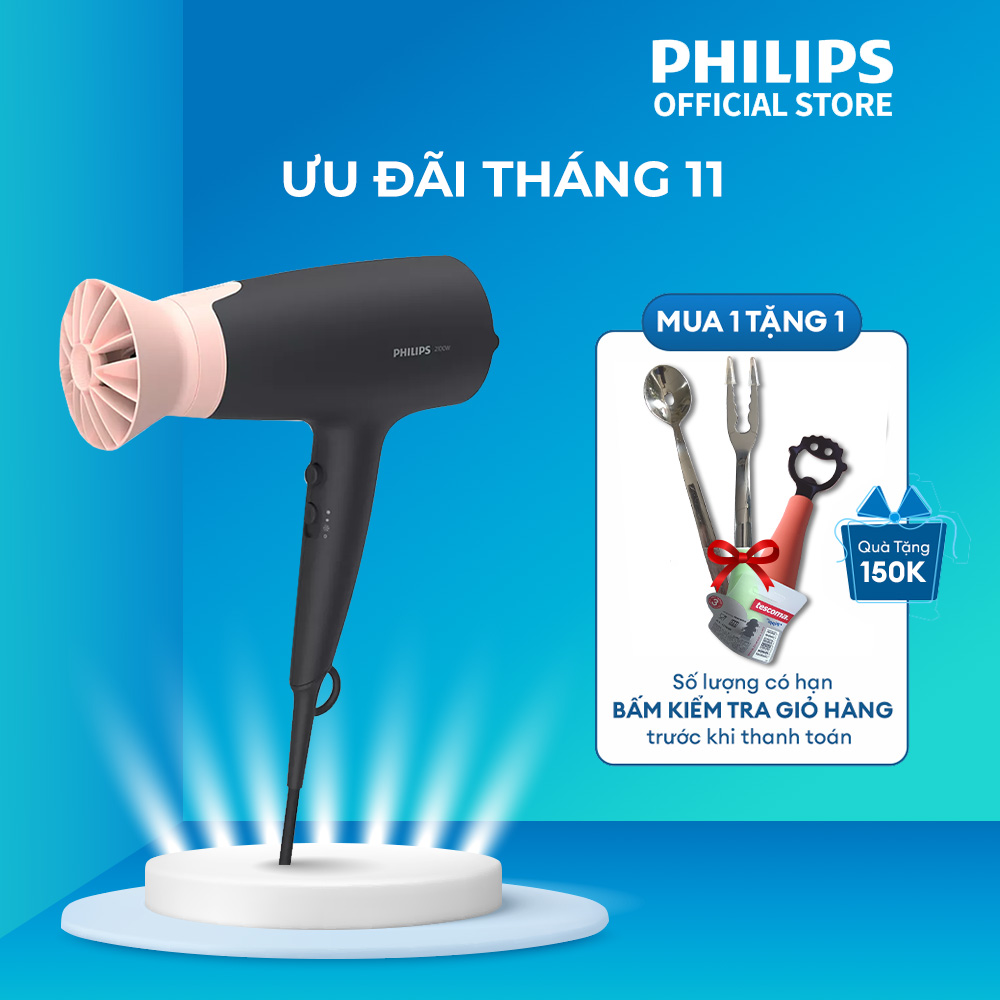 Máy sấy tóc Philips BHD350/10 - Sấy khô tóc mạnh mẽ