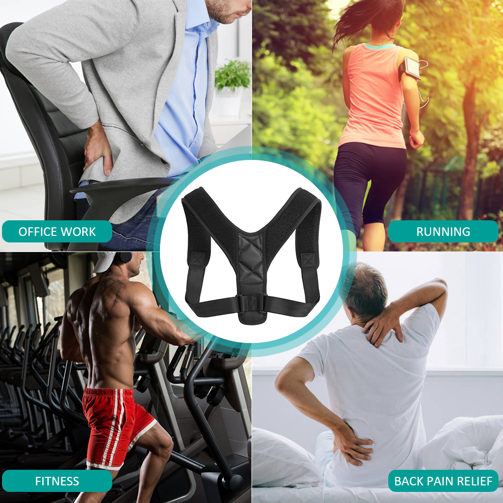 Đai hỗ trợ diều chỉnh tư thế lưng khi làm việc,thiết kế có đệm vai,chất liệu nylon và PU nhẹ, thoải mái và thoáng khí.