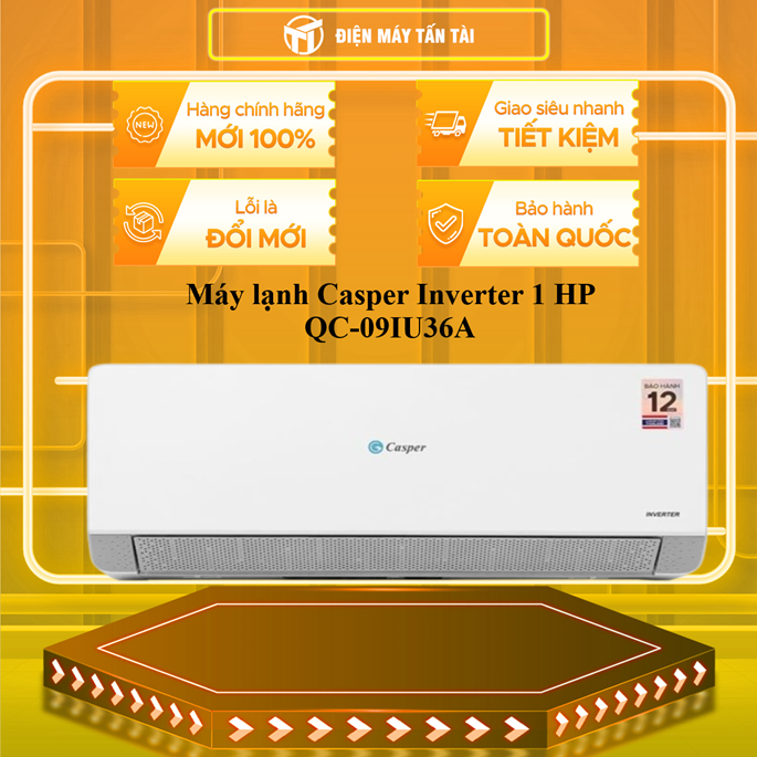 Máy lạnh Casper Inverter 1 HP QC-09IU36A - HÀNG CHÍNH HÃNG - CHỈ GIAO HCM