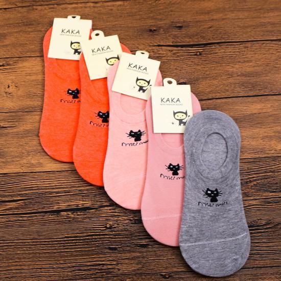 Set 3 đôi tất hài hình mèo cho nữ nhiều màu