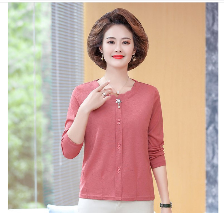 Áo Thun Nữ Mùa Xuân Trung Niên Mềm Đẹp SM68 - Hàng Quảng Châu Cao Cấp
