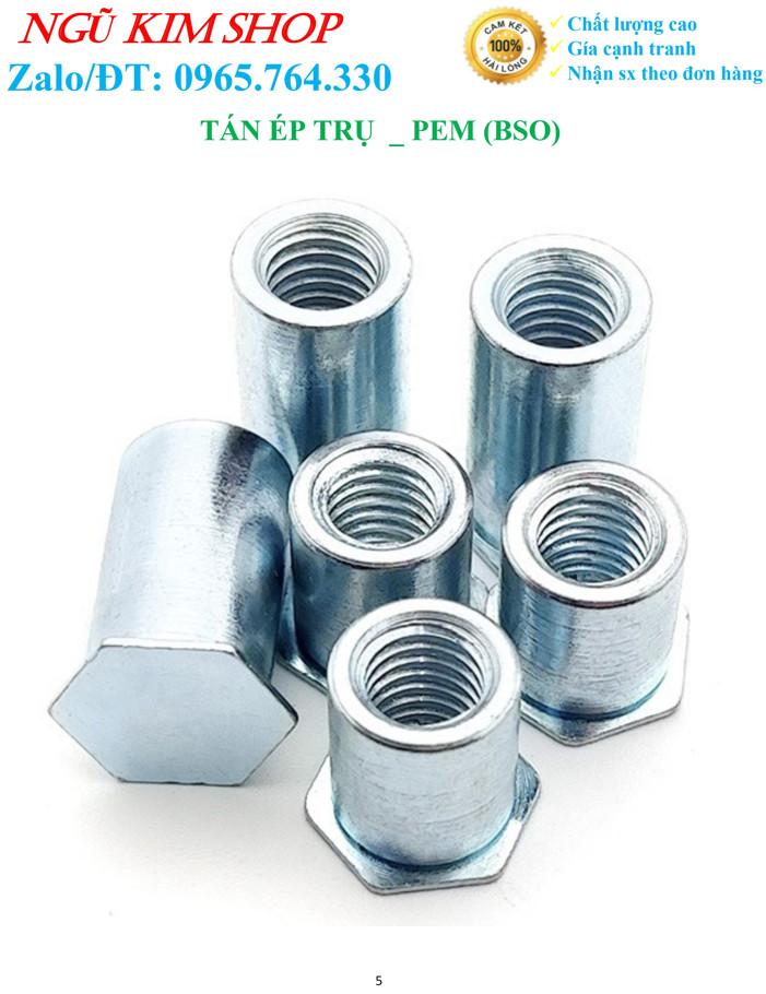 TÁN ÉP TRỤ _ PEM M3 x L
