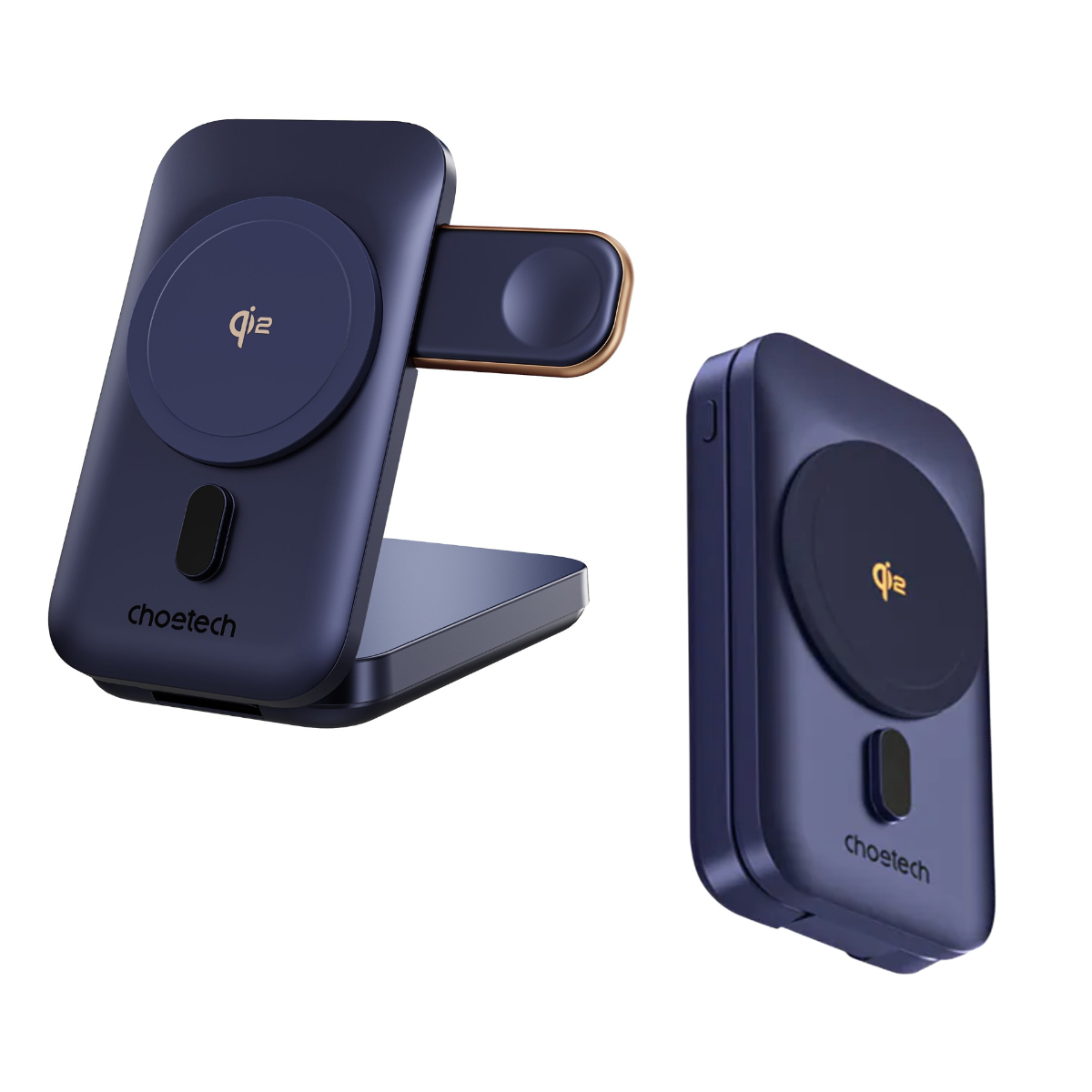 Pin dự phòng kiêm đế sạc không dây chuẩn Qi 2 gấp gọn Choetech B750 dung lượng 10000mAh (Hàng chính hãng)
