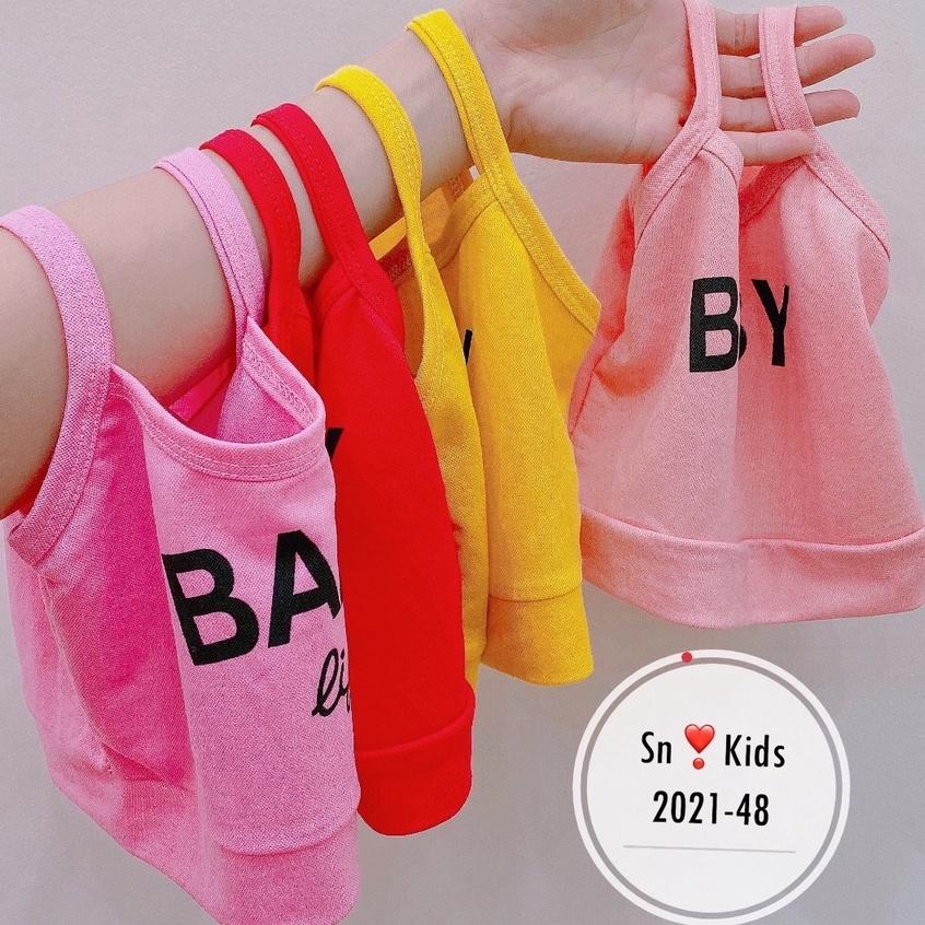 Bộ 2 dây bé gái mùa hè 15-24kg cotton đũi dáng croptop cực mát