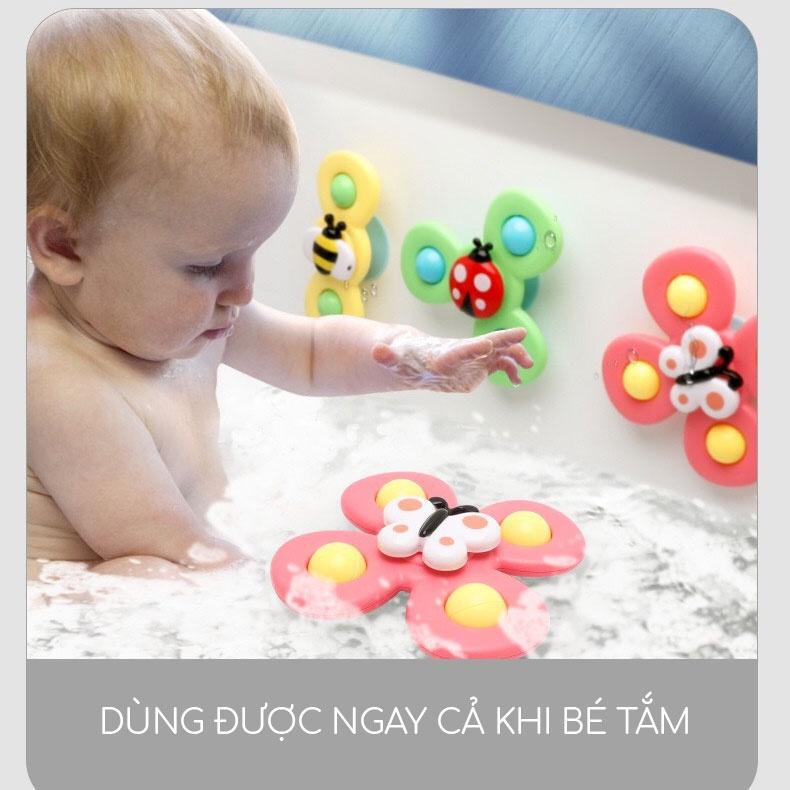 Đồ chơi con quay spinner vui nhộn cho bé, con quay spinner họa tiết hình côn trùng dễ thương