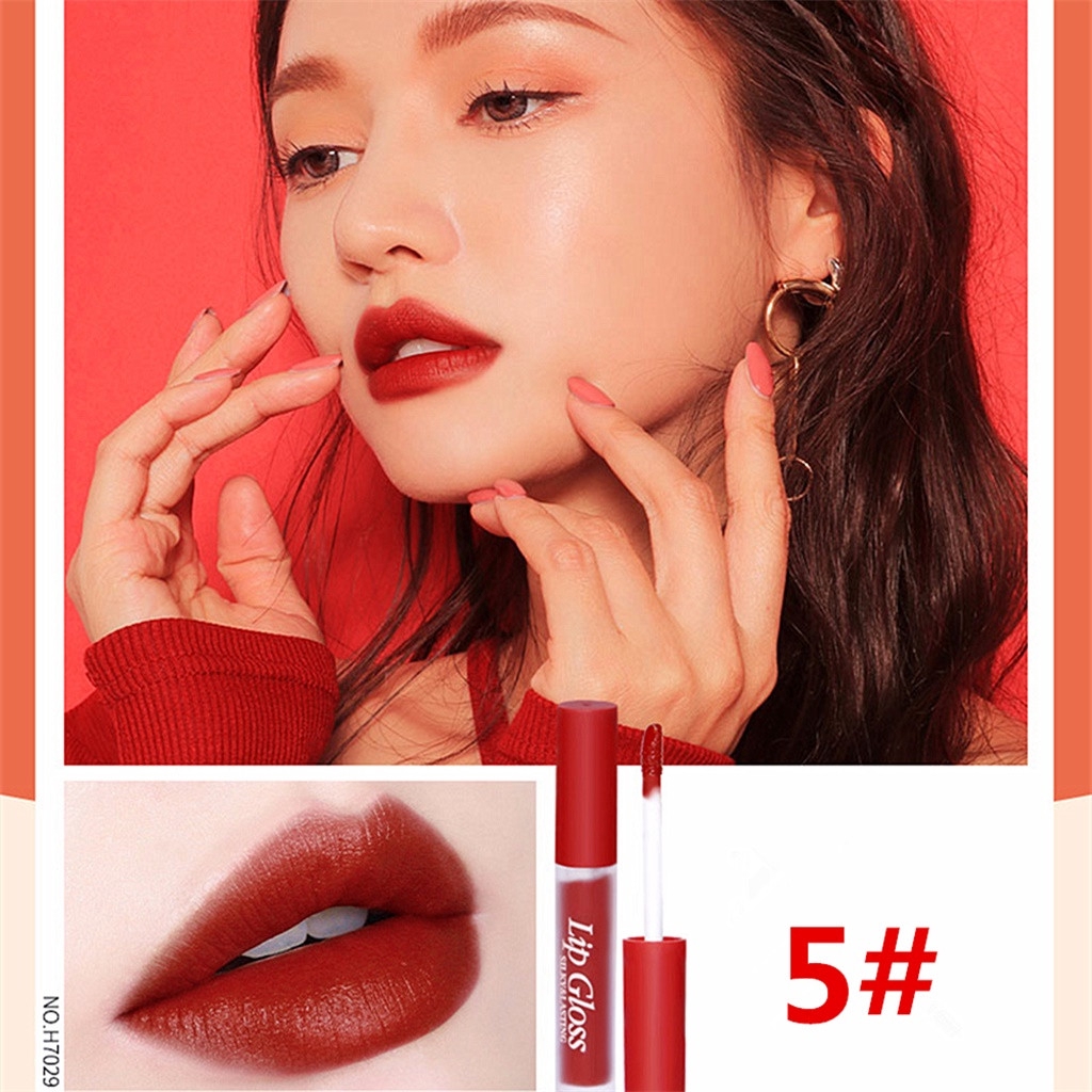 Set 6 son kem kháng nước lâu trôi và giữ ẩm cho môi Hengfang Lip Gloss Silky&amp;Lasting