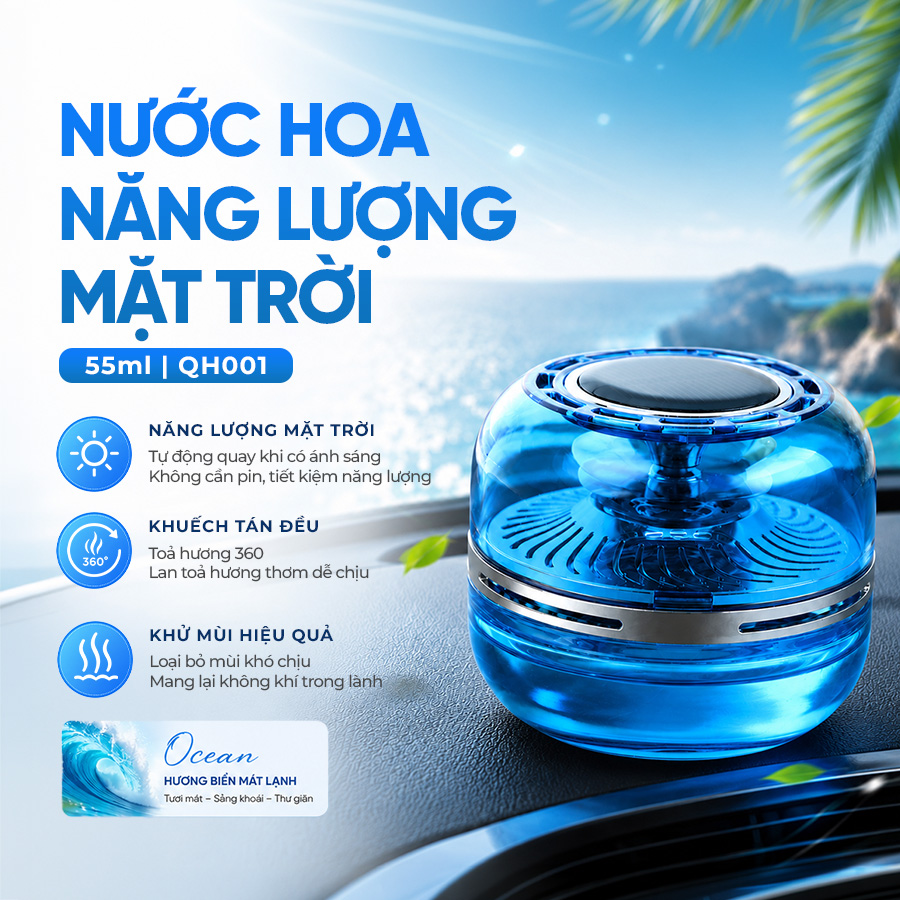 Nước Hoa Năng Lượng Mặt Trời CIND QH001 Ocean 55ml