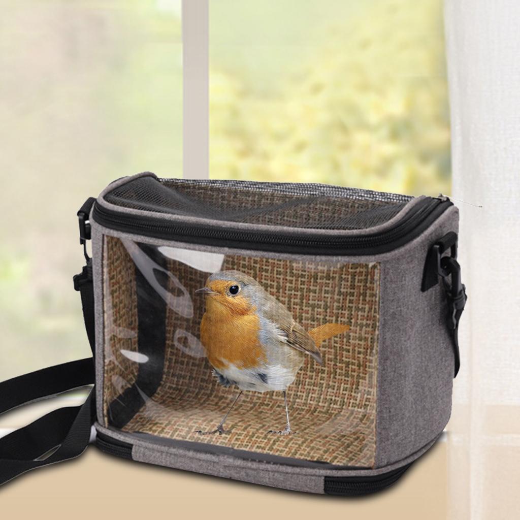 Bird Parrot Carrier Bag Transparent Breathable Pet Travel Bag for Rabbit