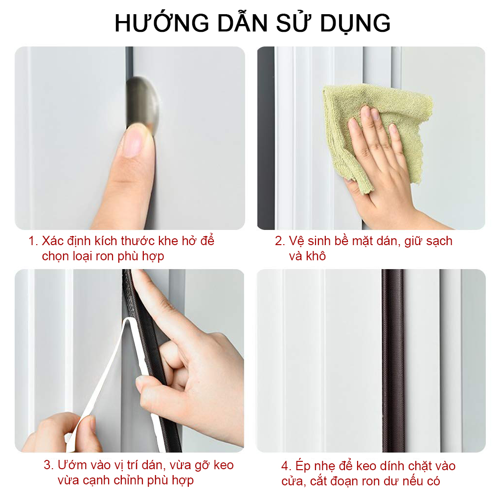 1 Mét Ron Chữ V Lấp Kín Che Khe Hở Khung Cửa Chống Ồn Thoát Hơi Cách Âm Ngăn Bụi Côn Trùng Giảm Chấn Legaxi