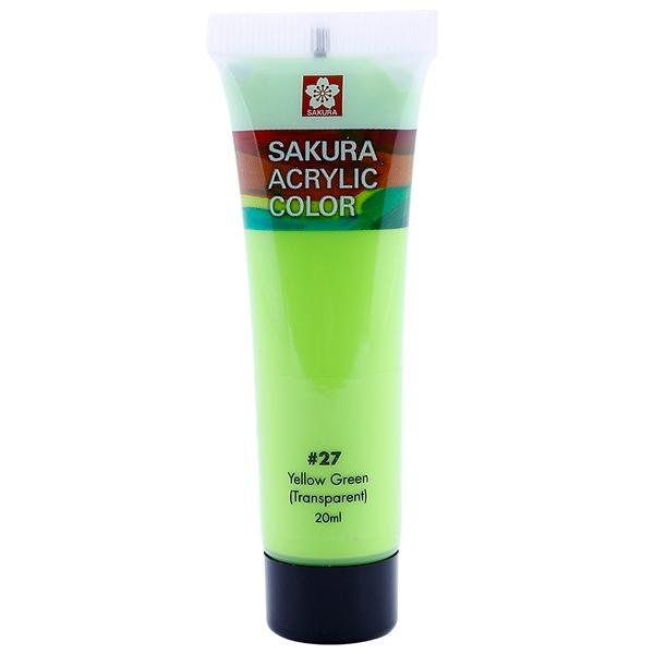 Màu Vẽ Acrylic Sakura 20ml XAC20#27 - Yellow Green