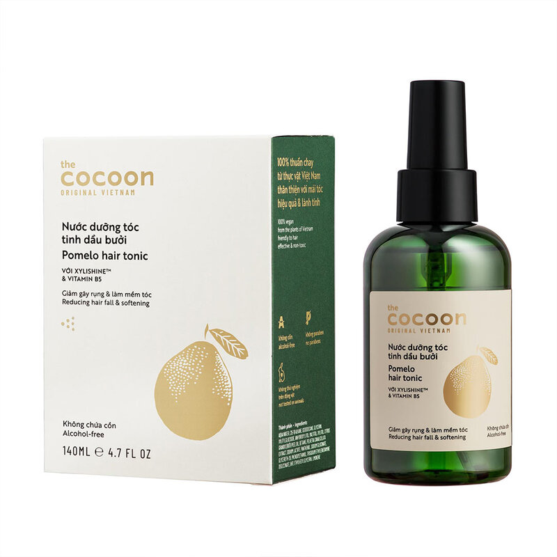 Xịt Dưỡng Tóc Tinh Dầu Bưởi Cocoon 140ml + Tặng Kèm Băng Đô Tai Mèo Màu Ngẫu Nhiên