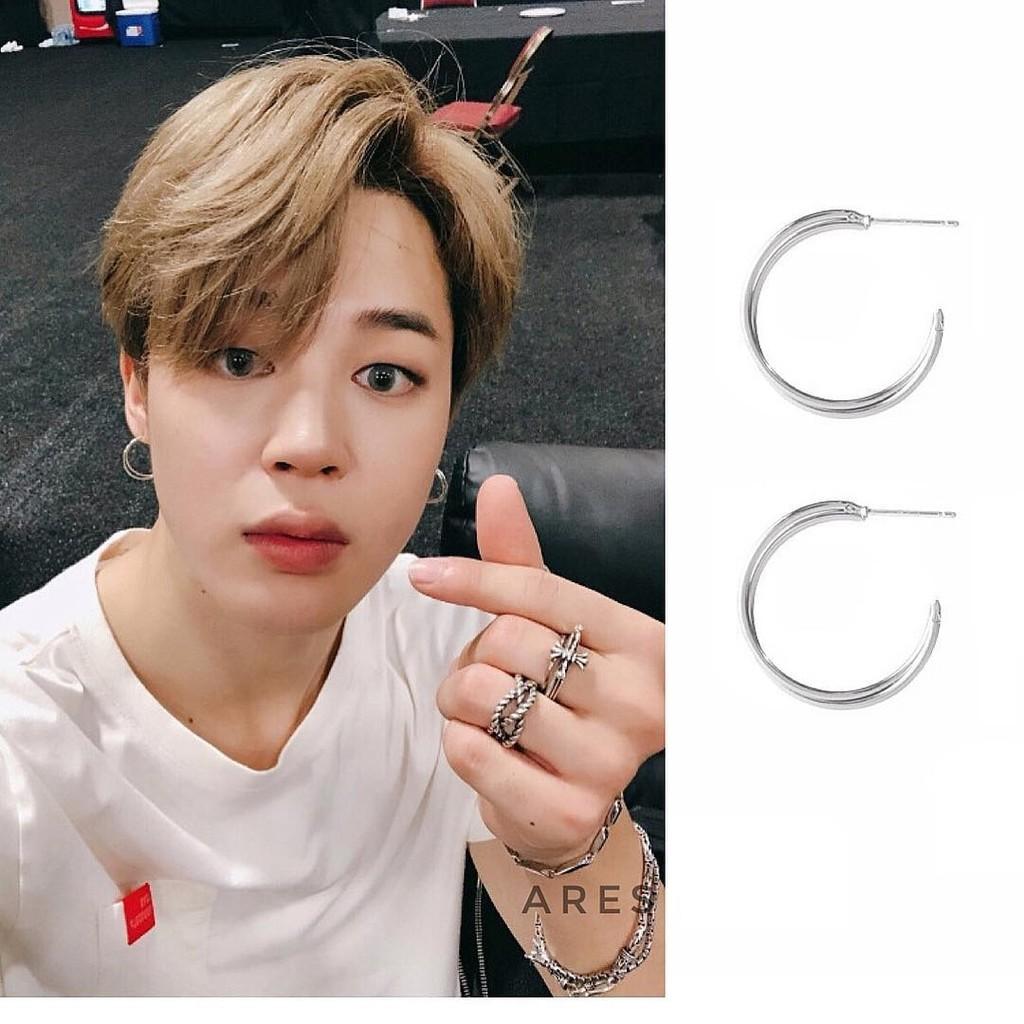 Bông tai khuyên tai JIMIN BTS chữ C xỏ lỗ cá tính