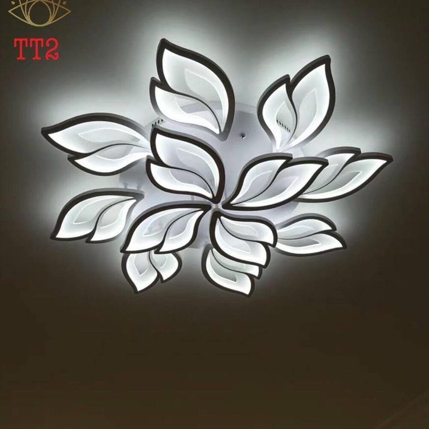 Đèn trần LED mâm 3 màu ánh sáng V2 có điểu khiển từ xa tiện dụng dùng cho trang trí phòng khách, phòng ngủ tuyệt đẹp