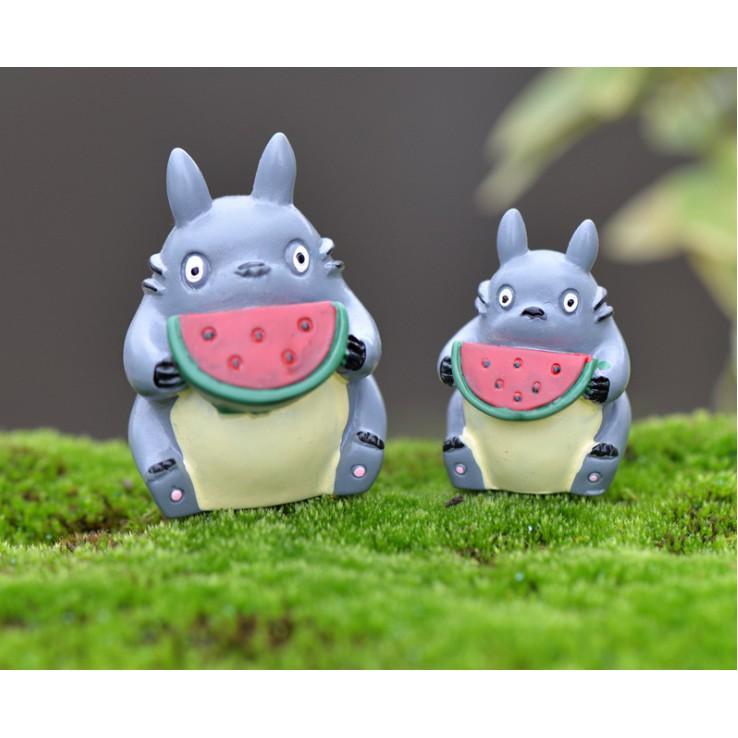 KHO-HN * Mô hình Totoro ăn dưa hấu trang trí tiểu cảnh, bonsai, thủy sinh, DIY