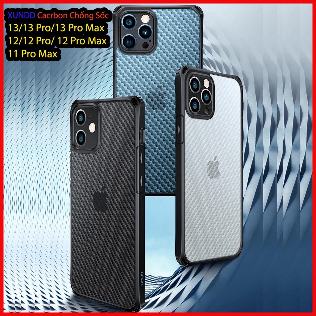 Ốp lưng Vân Carbon chống sốc dành cho iPhone 13/ 13 Pro/13 Pro Max chính hãng XUNDD- Hàng nhập khẩu