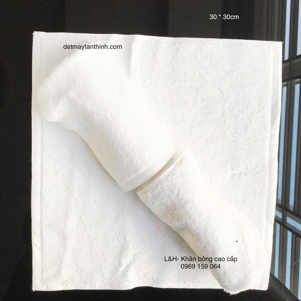 khăn mặt trắng 30x30 cm, 40 gr