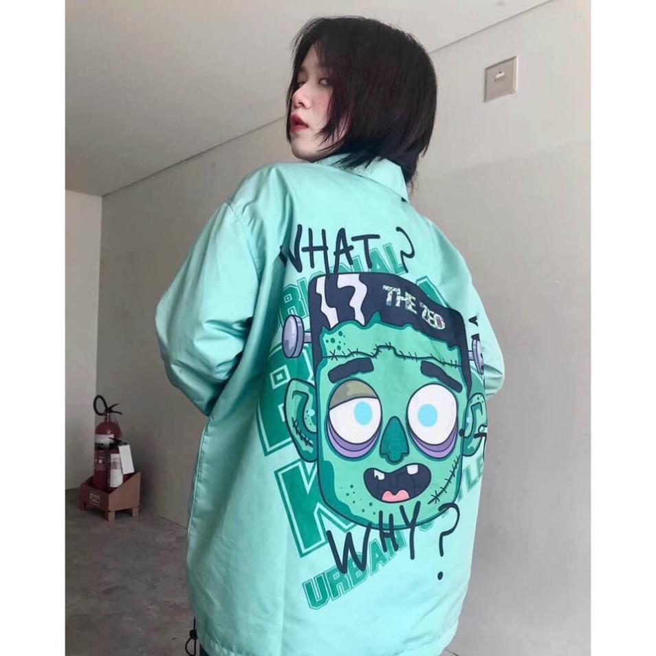 Hình ảnh Áo khoác dù chống nắng dành cho cặp đôi nam nữ in hình THEZED Jacket form rộng 2 màu unisex ulzzang